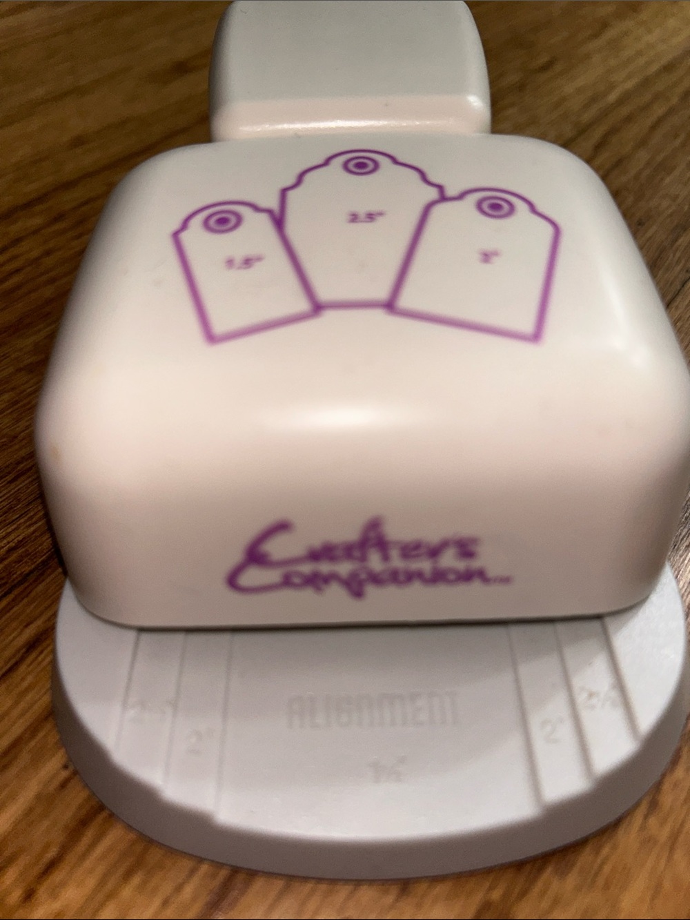 Crafter's Companion Purple Tag Punch - White Body